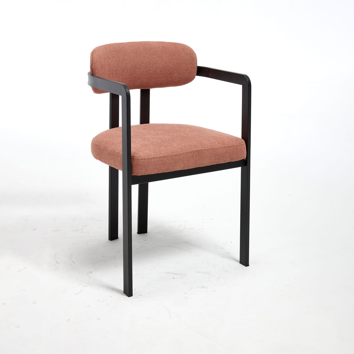 Upholstered Dining Arm Chairs with Metal Legs, Set of 2 – view 2