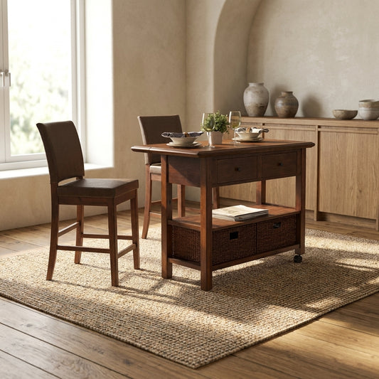 Caldwell Kitchen Cart, Antique Cappuccino