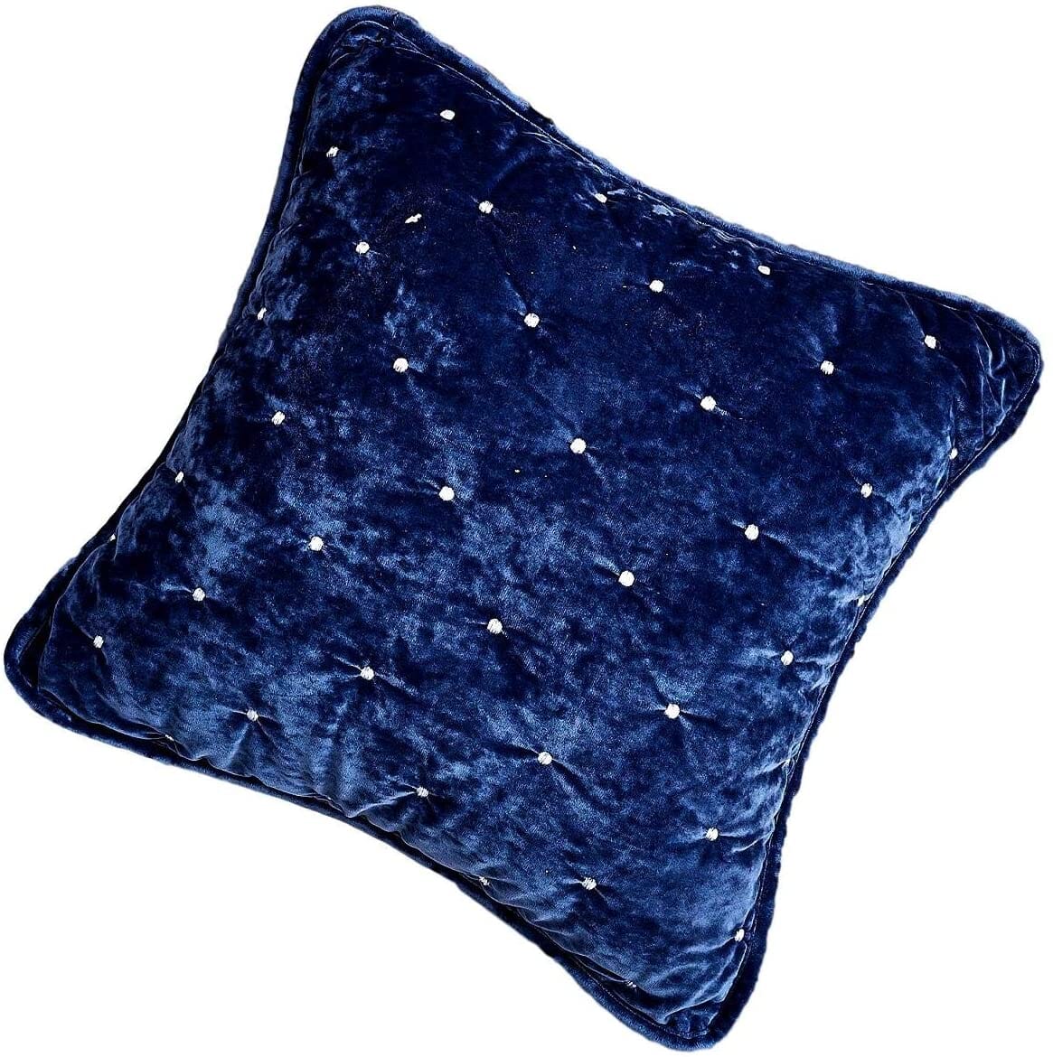 Velvet Dreams Dark Royal Blue Diamond Tufted Euro Sham and Covers – view 3