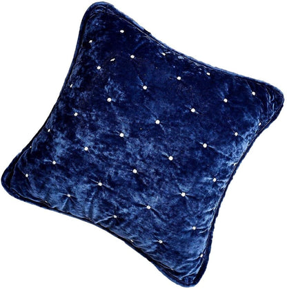 Velvet Dreams Dark Royal Blue Diamond Tufted Euro Sham and Covers – view 3