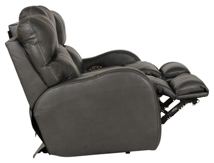 Angelo Italian Leather Power Reclining Sofa with Power Headrest – view 9