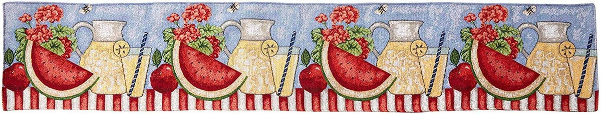 Fruity Drinks Watermelon Lemonade Woven Tapestry Table Runner – view 8