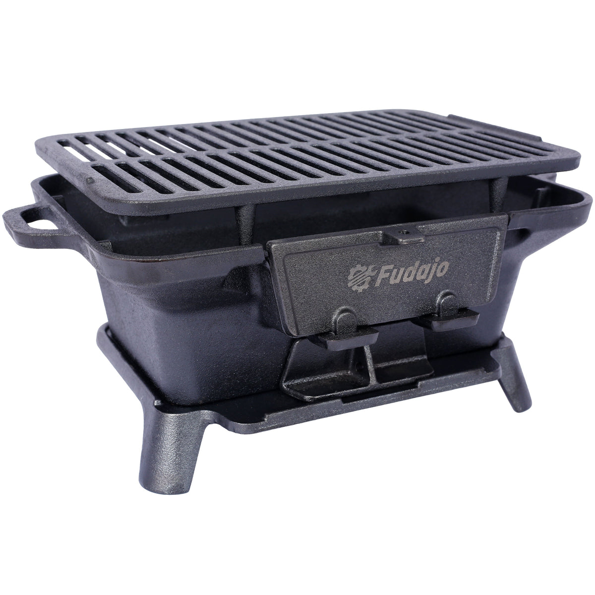 Oval Enameled Cast Iron Charcoal Tabletop Grill – view 3