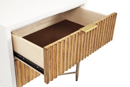 Larsen 2-Drawer Nightstand with Gold Legs and Hardware – view 6
