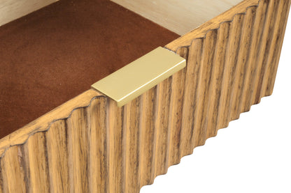 Larsen 2-Drawer Nightstand with Gold Legs and Hardware – view 7