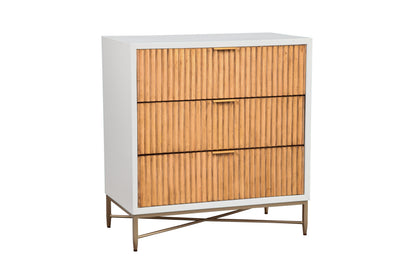 Larsen 3-Drawer Accent Chest with Gold Legs and Hardware – view 3