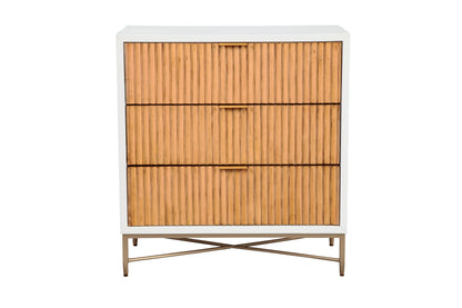 Larsen 3-Drawer Accent Chest with Gold Legs and Hardware – view 4