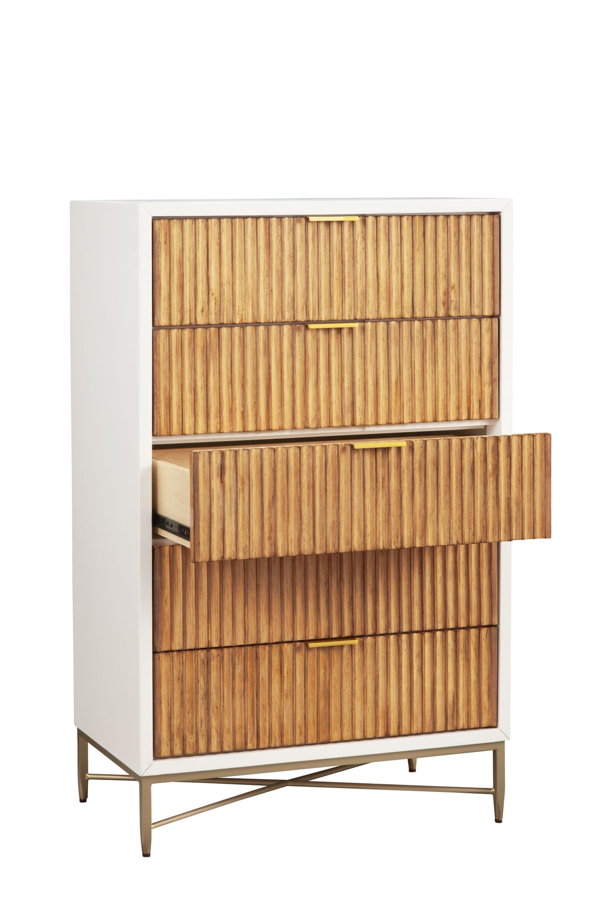Larsen 5-Drawer Chest with Gold Accent Legs and Hardware – view 5