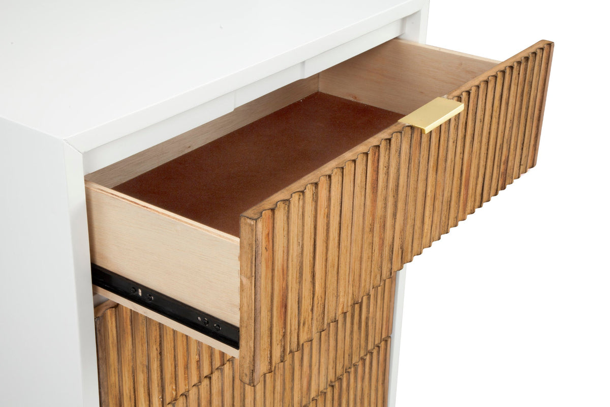 Larsen 5-Drawer Chest with Gold Accent Legs and Hardware – view 6