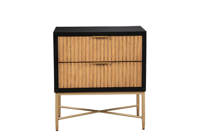 Larsen 2-Drawer Nightstand with Gold Legs and Hardware – view 10