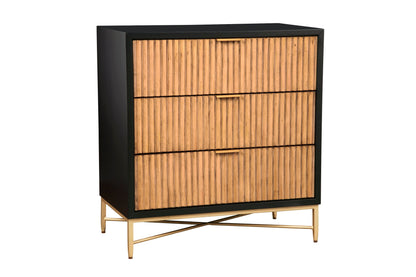 Larsen 3-Drawer Accent Chest with Gold Legs and Hardware – view 8