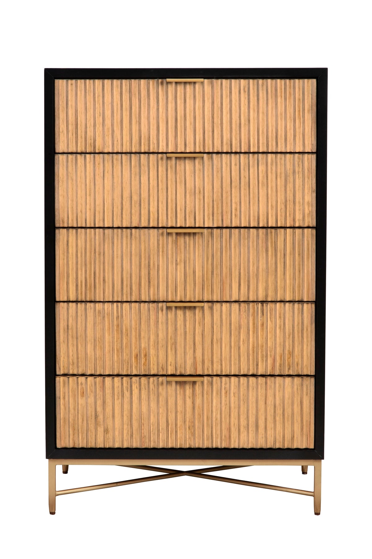 Larsen 5-Drawer Chest with Gold Accent Legs and Hardware – view 11