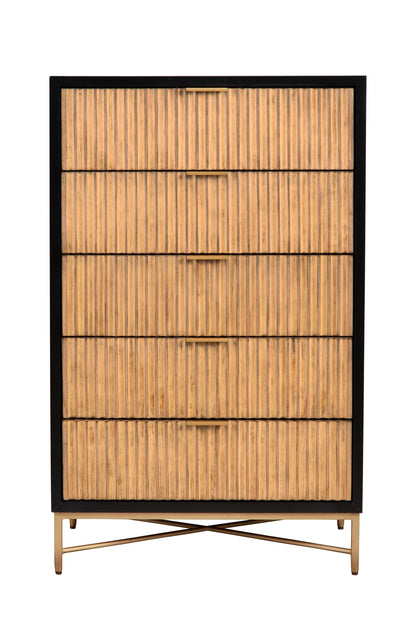 Larsen 5-Drawer Chest with Gold Accent Legs and Hardware – view 11