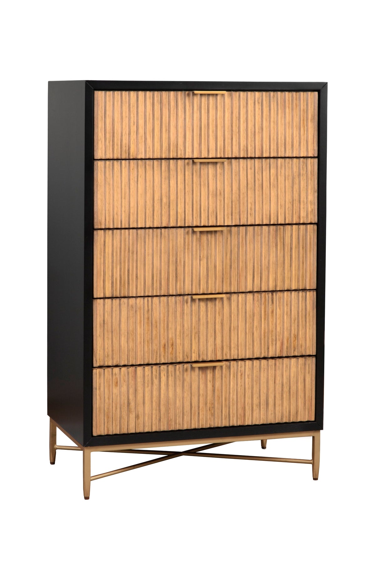 Larsen 5-Drawer Chest with Gold Accent Legs and Hardware – view 10