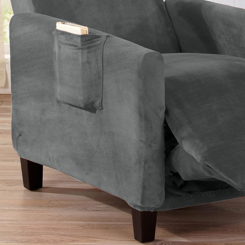 Velvet Stretch Slipcover – Gale Collection Form-Fit Sofa Cover – view 102