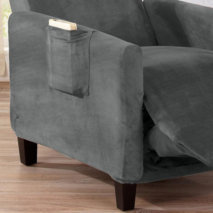 Velvet Stretch Slipcover – Gale Collection Form-Fit Sofa Cover – view 102