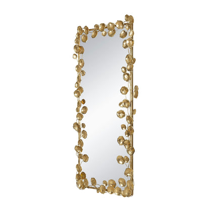 Full-Length Floor Mirror with Gold Leaf Iron Frame, 60.8 Inch – view 7