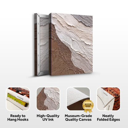 Abstract Earthy Waves Canvas Wall Art, Premium Gallery Wrapped – view 8
