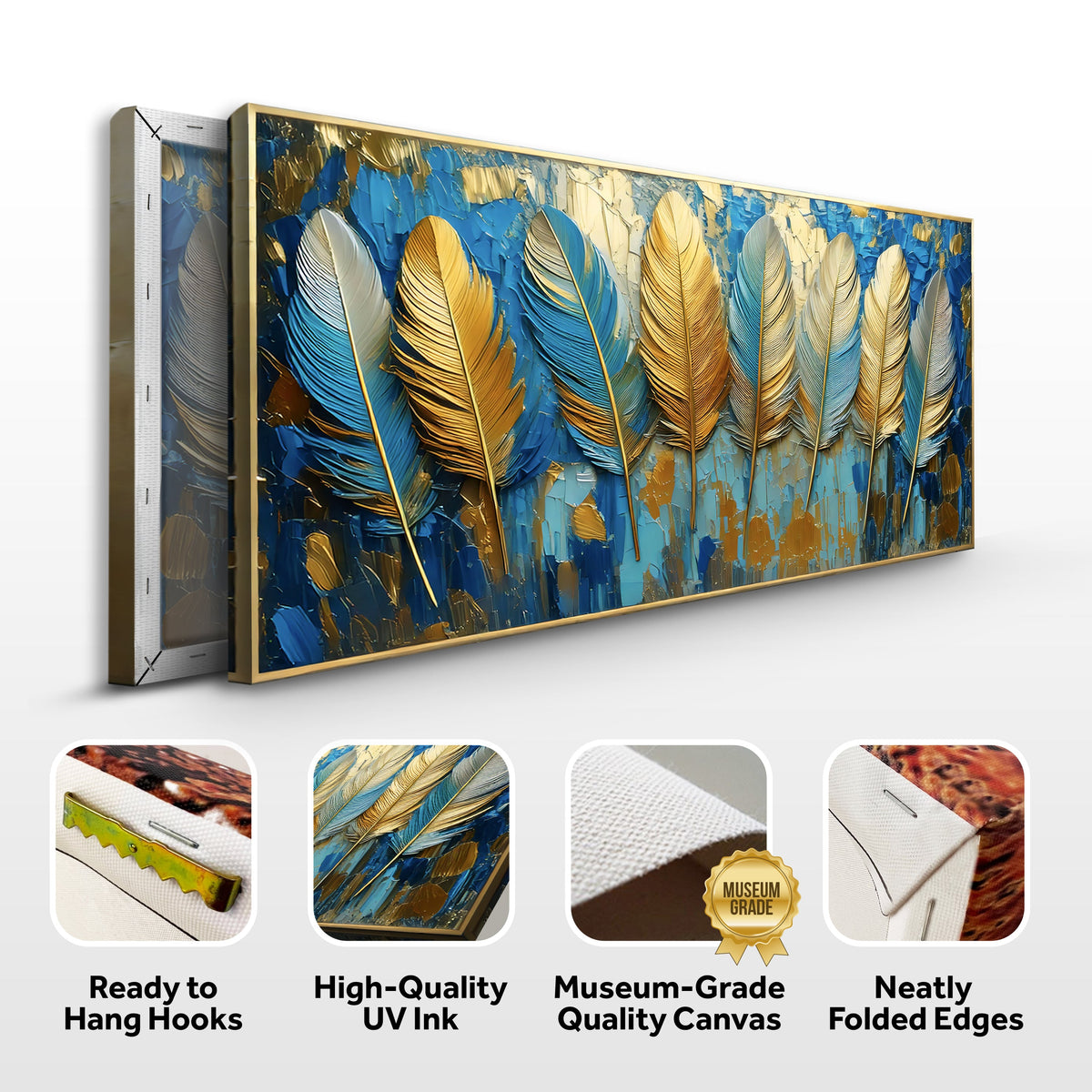 Confetti Sky Abstract Canvas Wall Art, Wide Gallery Wrapped – view 8
