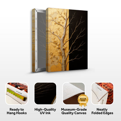 Golden Eclipse Abstract Canvas Wall Art, Gallery Wrapped – view 8