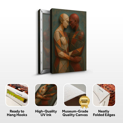 Embrace of Geometry Abstract Canvas Wall Art III, Gallery Wrapped – view 8