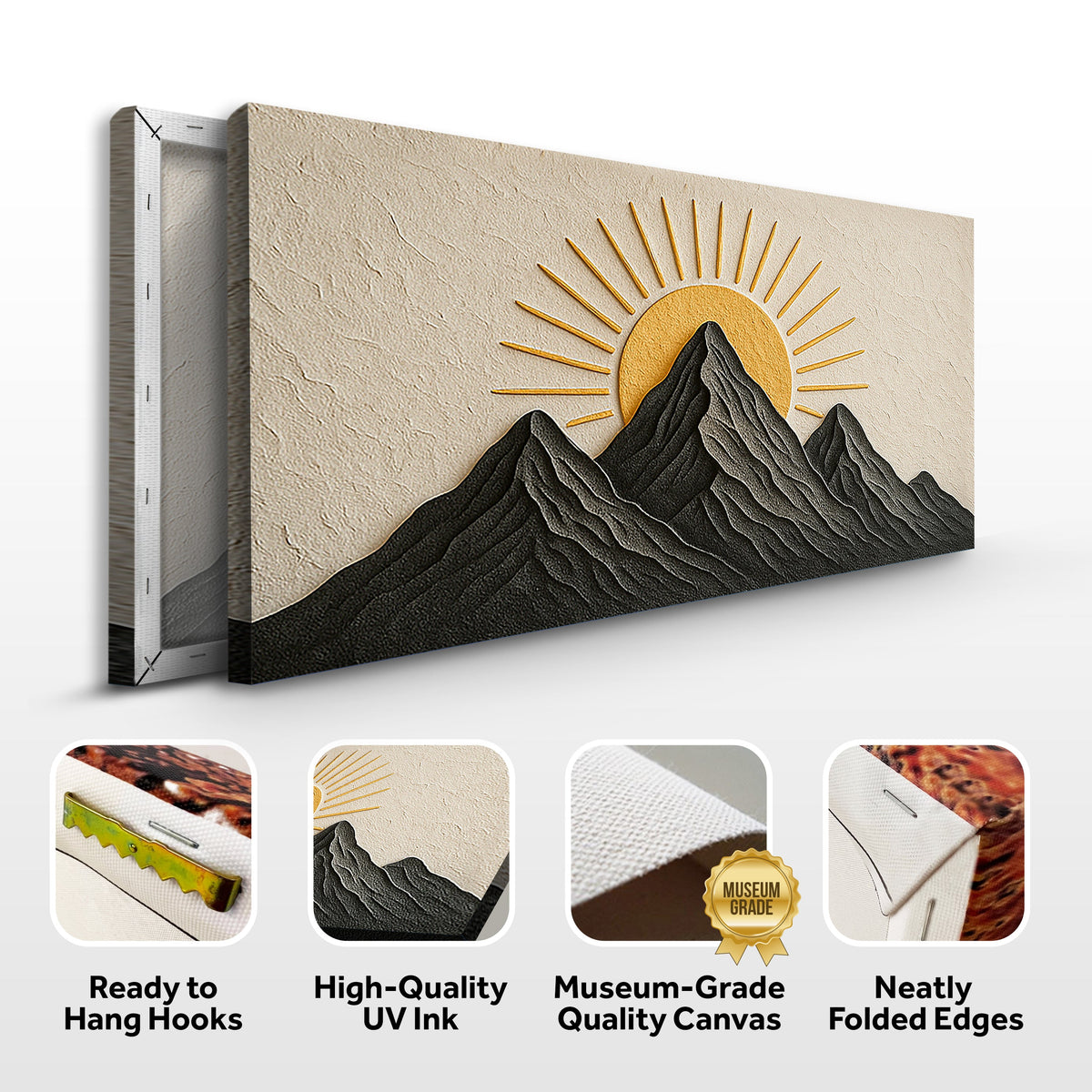 Mountain Majesty Landscape Canvas Wall Art, Wide Gallery Wrapped – view 8