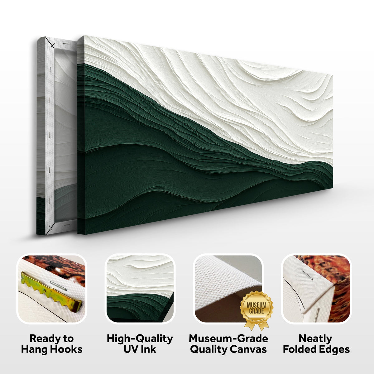 Modern Abstract Minimalist Canvas Wall Art IX, Wide Format – view 8