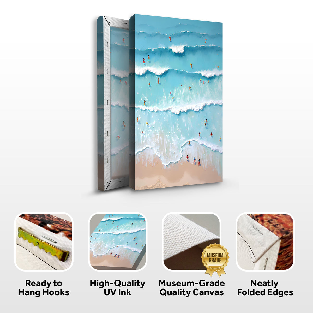 Beach Days Coastal Canvas Wall Art IX, Wide Gallery Wrapped Print – view 8