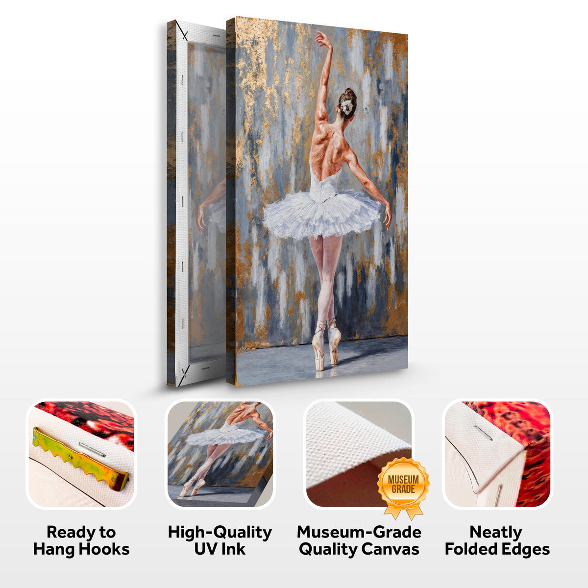 Modern Ballet Elegance Canvas Wall Art, Gallery Wrapped – view 8