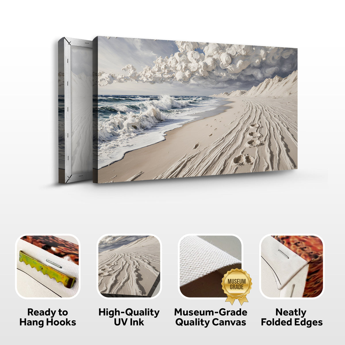 Footprints in the Sand Canvas Wall Art, Gallery Wrapped – view 8
