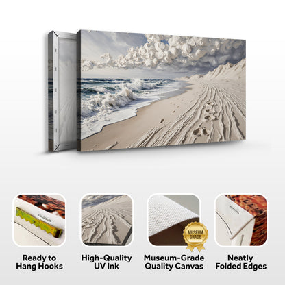 Footprints in the Sand Canvas Wall Art, Gallery Wrapped – view 8