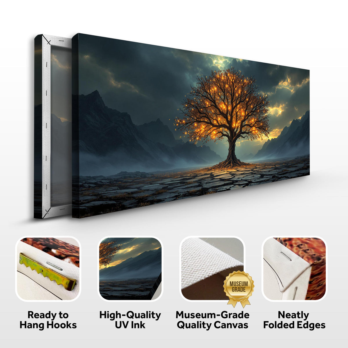 Burning Bush Faith Canvas Wall Art XI, Wide Gallery Wrapped – view 7