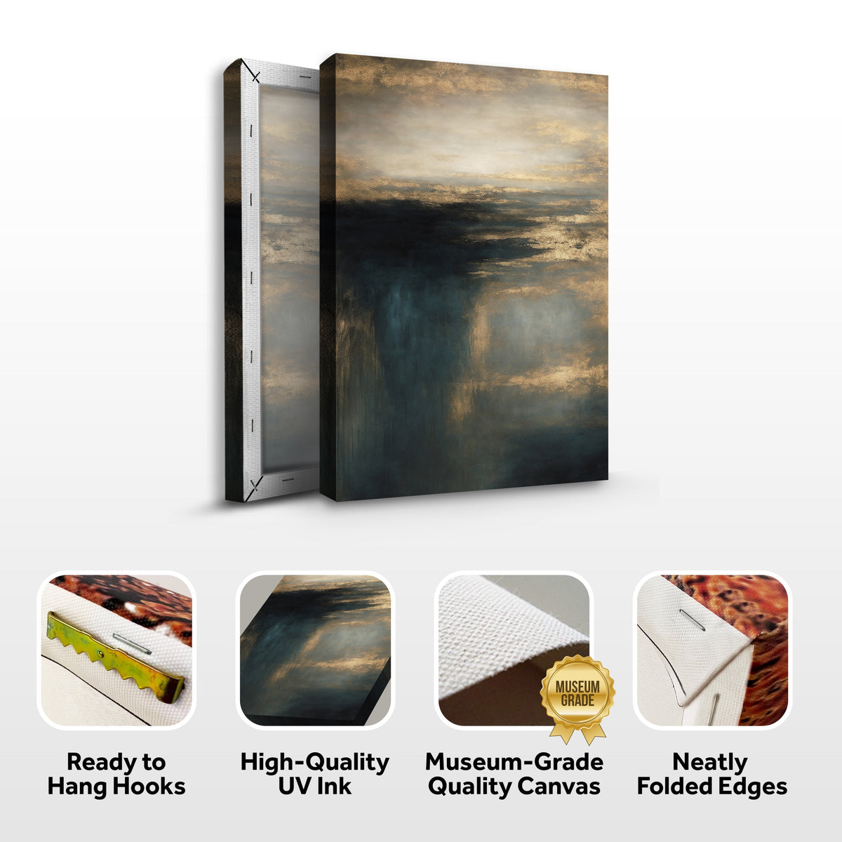 Cloudscape Glimmer Canvas Wall Art, Gallery Wrapped – view 8