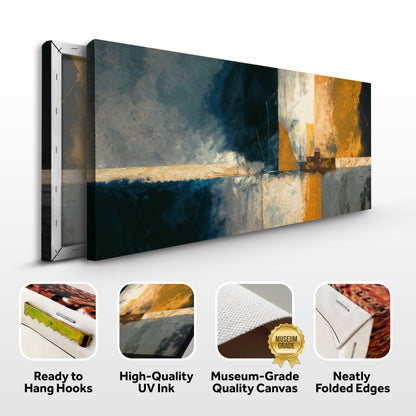 Abstract Geometric Lines Canvas Wall Art, Wide Panoramic Format – view 8