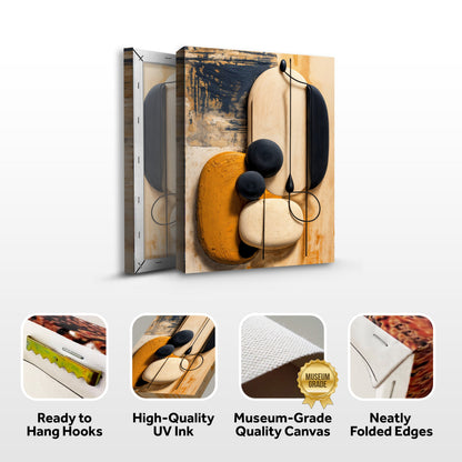 Orange Abstract Harmony Canvas Wall Art – Gallery Wrapped Print – view 9