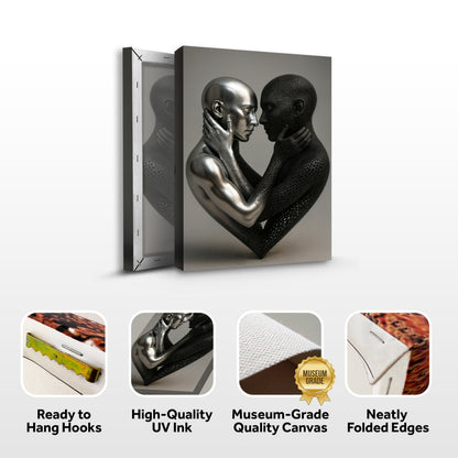 Eternal Love Figure Abstract Canvas Wall Art VIII, Gallery Wrapped – view 8