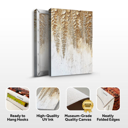 Golden Wisteria Floral Canvas Wall Art, Gallery Wrapped – view 8