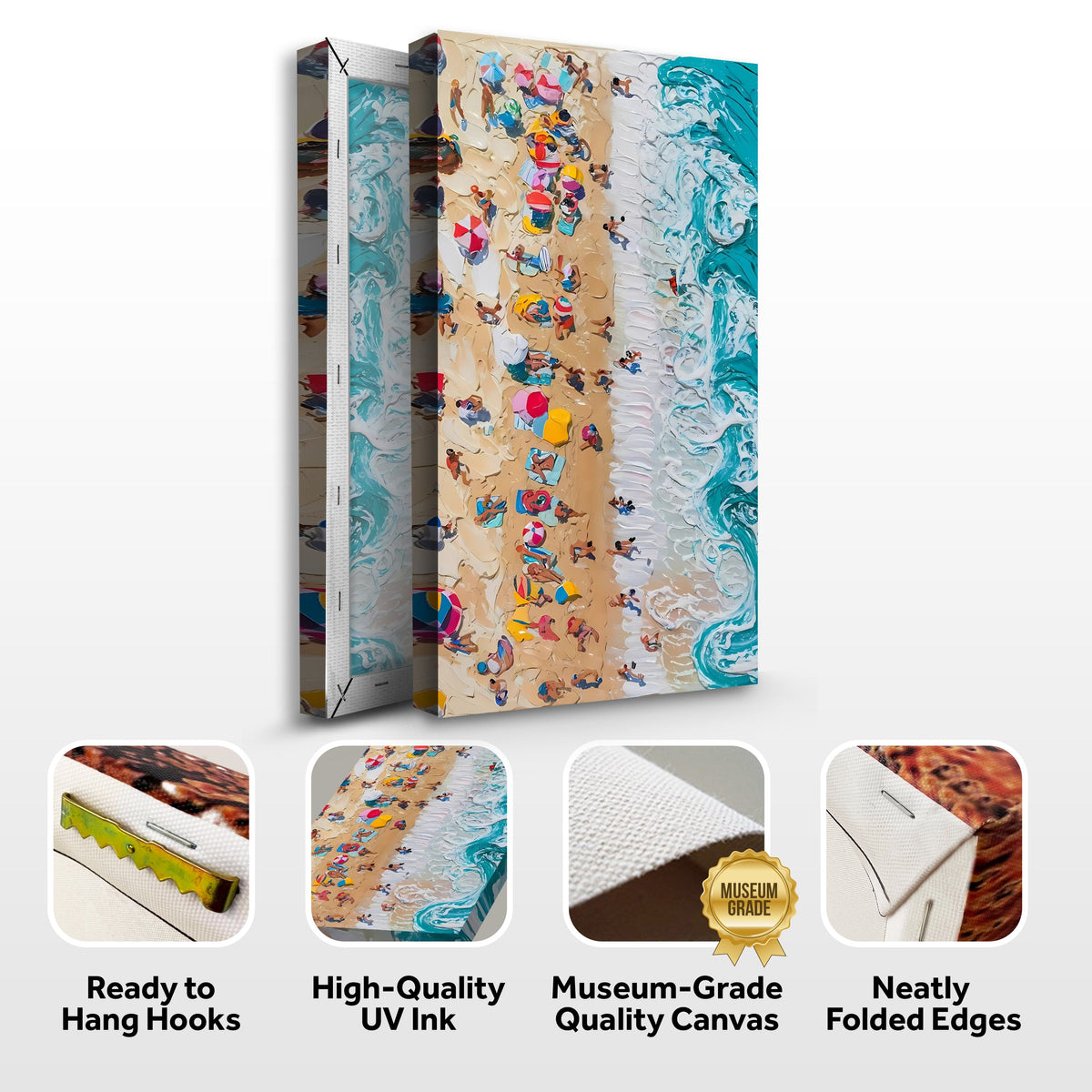 Beach Days Coastal Canvas Wall Art VII, Wide Gallery Wrapped Print – view 8