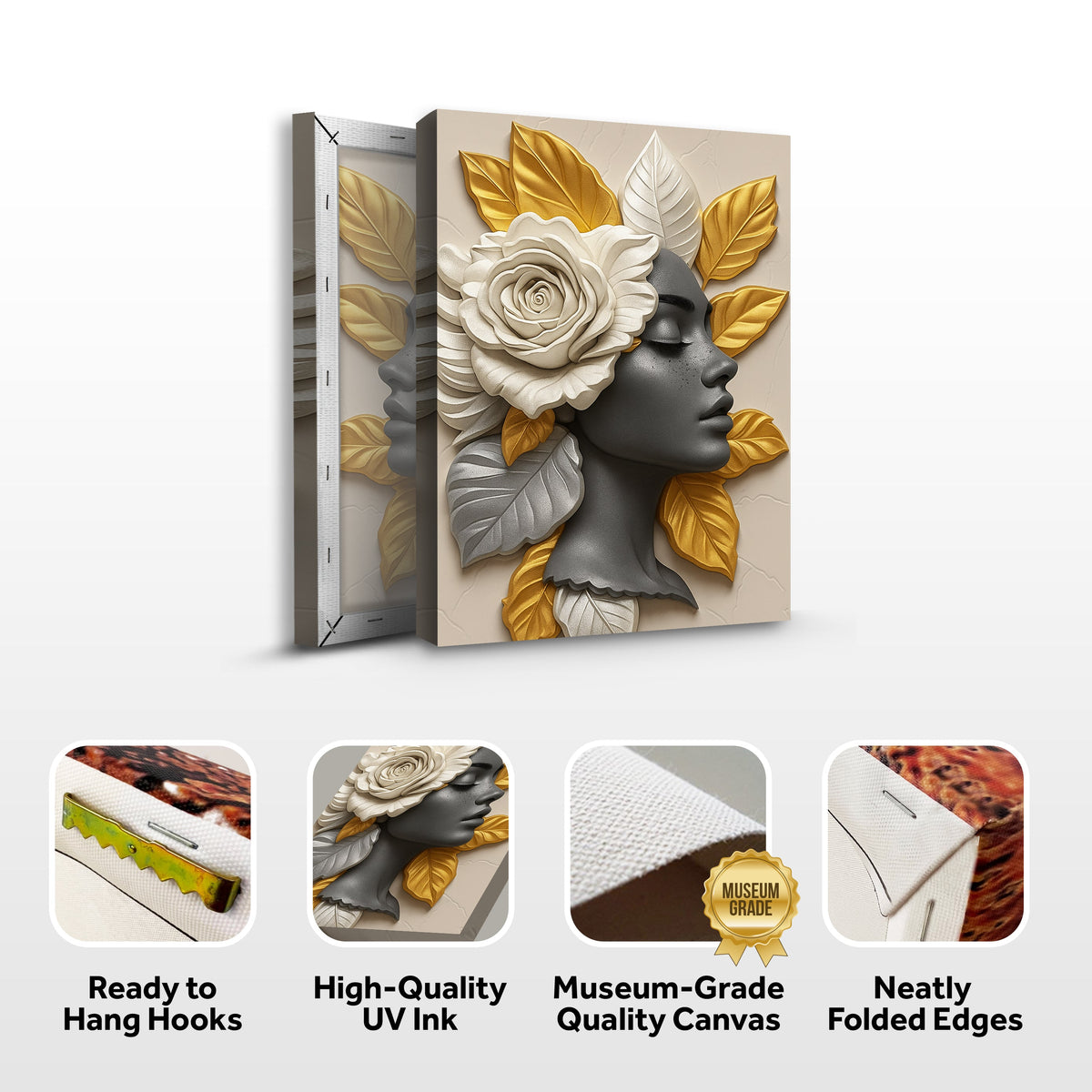 Floral Majesty Canvas Wall Art III, Premium Gallery Wrapped – view 8