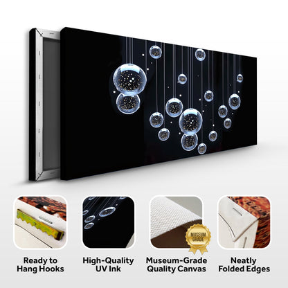 Modern Abstract Bubbles Canvas Wall Art, Wide Gallery Wrapped – view 8