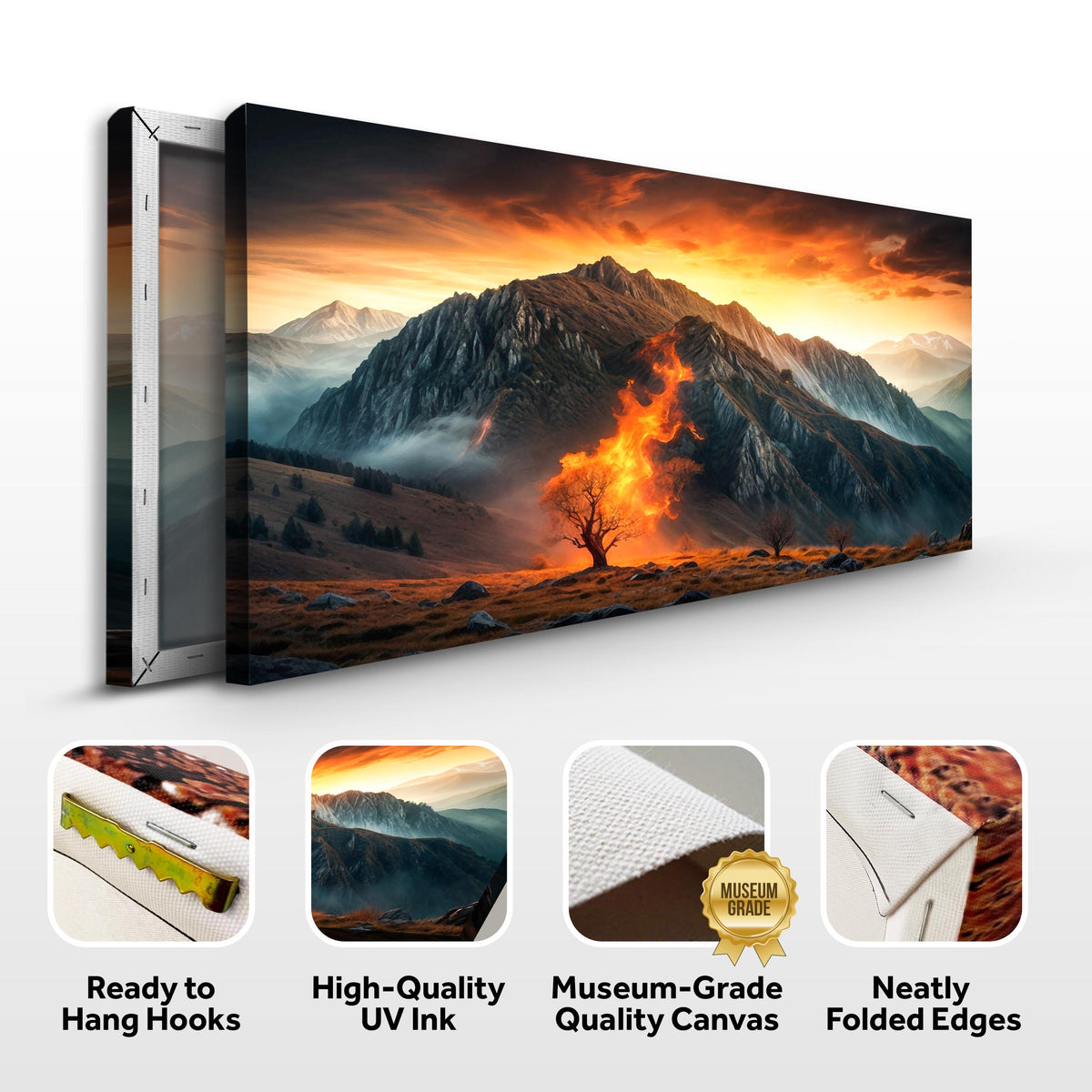 Burning Bush Faith Canvas Wall Art XIII, Wide Gallery Wrapped – view 8