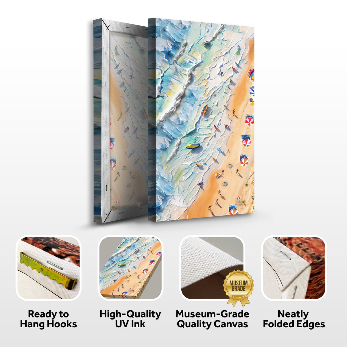 Beach Days Coastal Canvas Wall Art III, Wide Gallery Wrapped Print – view 8