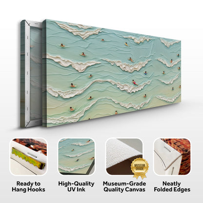 Beach Days Coastal Canvas Wall Art II, Wide Gallery Wrapped Print – view 8