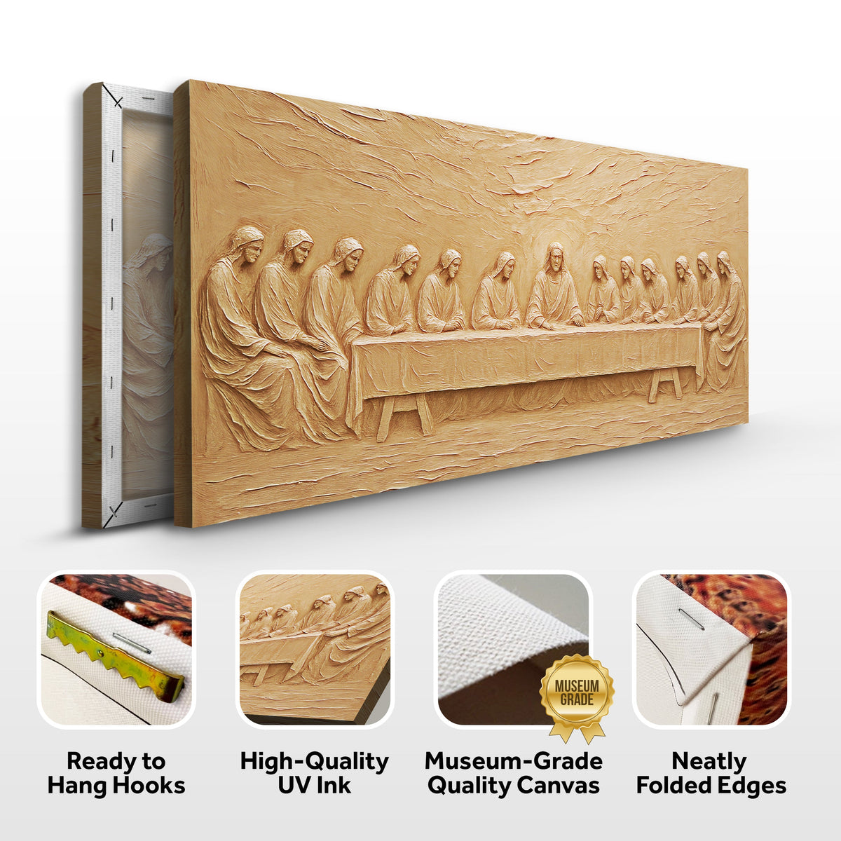 The Last Supper Minimalist Faith Canvas Wall Art – Panoramic Print – view 8