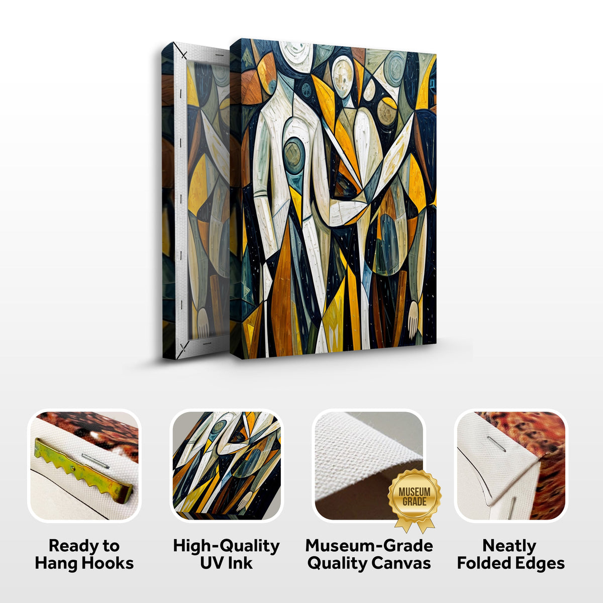 Abstract Human Connection Canvas Wall Art, Gallery Wrapped – view 8