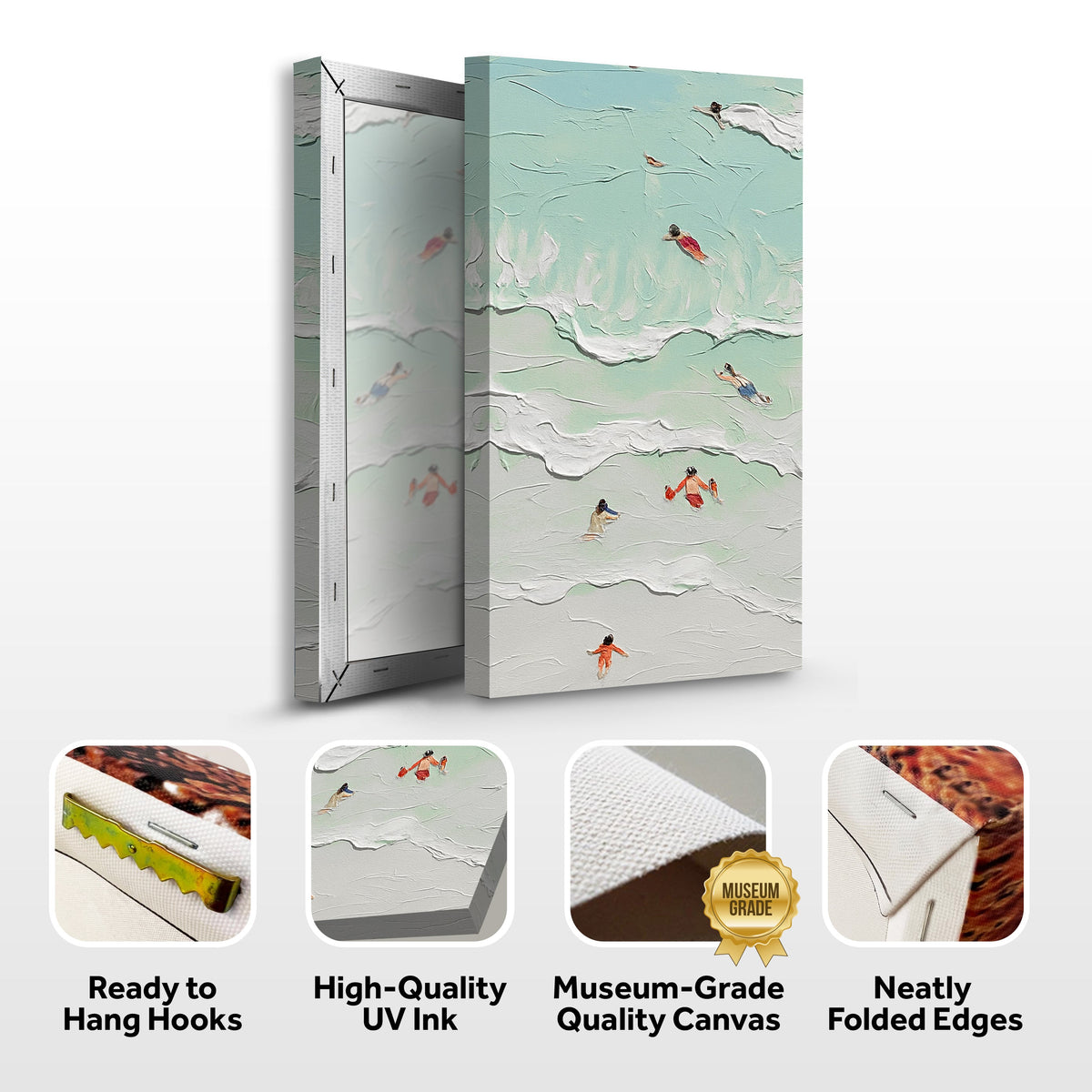 Beach Days Coastal Canvas Wall Art XXIII, Wide Gallery Wrapped Print – view 8