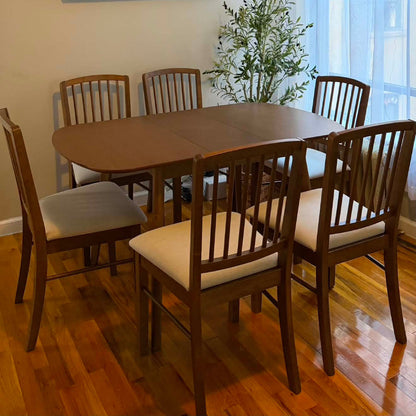 Extendable Butterfly Leaf Dining Table Set for Small Spaces, Seats 4–6 – view 3