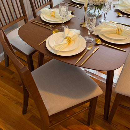 Extendable Butterfly Leaf Dining Table Set for Small Spaces, Seats 4–6 – view 4
