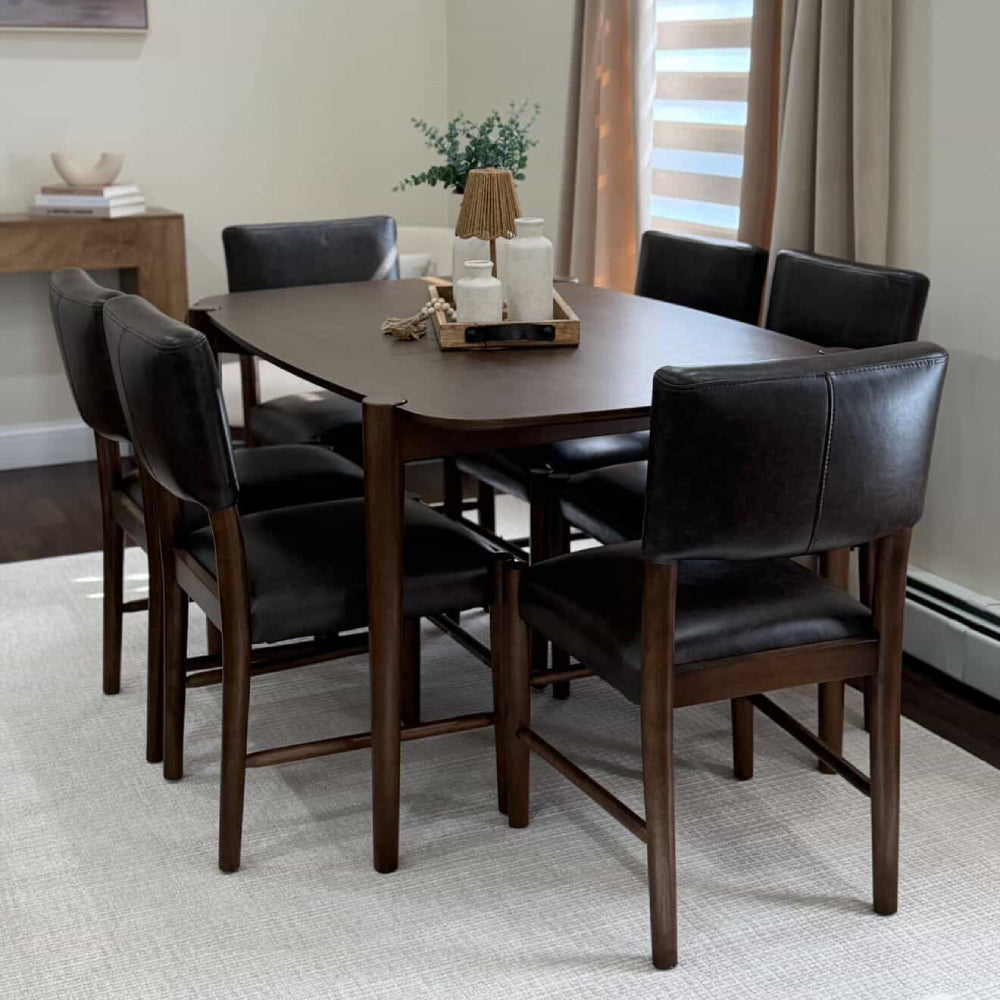 58-Inch Mid-Century Modern Dining Table Set for Small Spaces, Seats 4–6 – view 4
