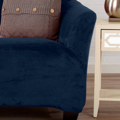 Velvet Stretch Slipcover – Gale Collection Form-Fit Sofa Cover – view 192
